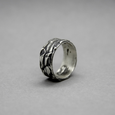 Juodinto sidabro žiedas, formos