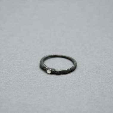 Juodinto sidabro žiedas