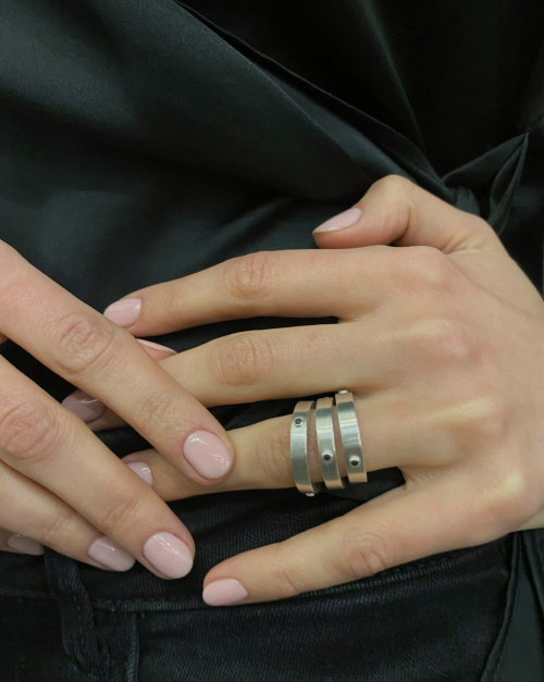 Sidabrinis žiedas su titnagu, sidabrinis žiedas