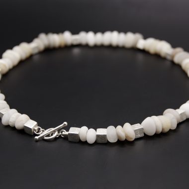 Vėrinys, kaklo papuošalai, sidabras, Baltijos jūros akmuo